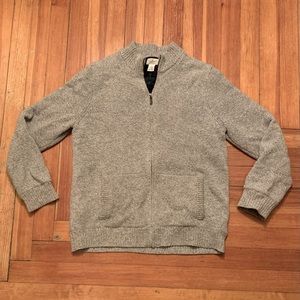 LL Bean Flannel Lined Sweater